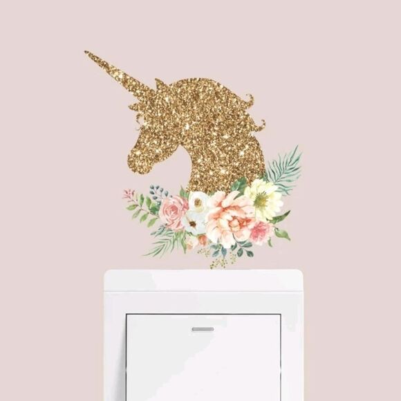 Glittery Unicorn Wall Decal - Picture 2 of 6